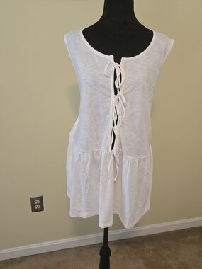 torrid White Tie-Back Sheer Top